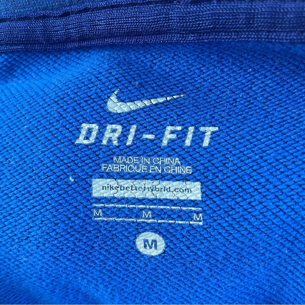 Nike Dri-FIT Pullover Cowl Neck Royal Blue Mens Size M Athletic Sweatshirt - Picture 2 of 4